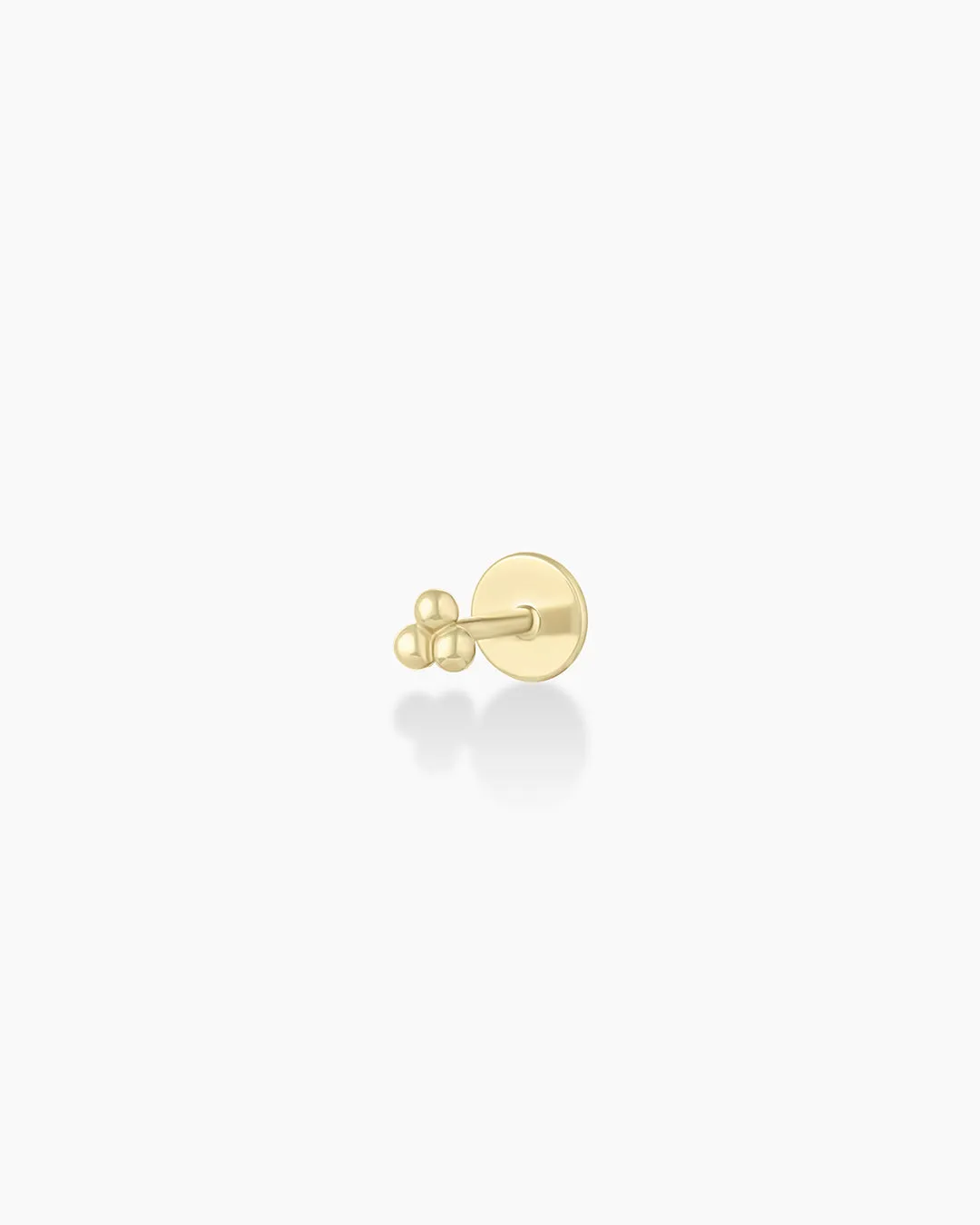 14k Gold Trio Flat Back Studs