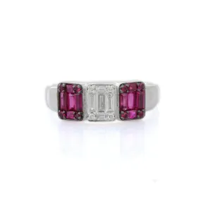 18K White Gold Ruby Ring