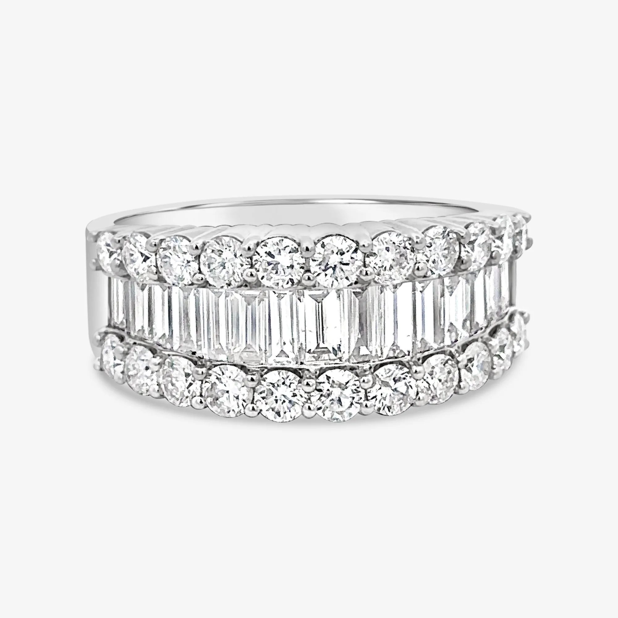 2.00CT Baguette & Round Diamond Ring