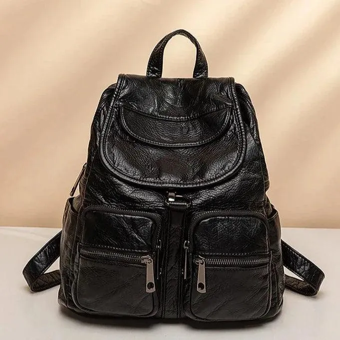 2158 Women's Cool Backpack  - Soft Leather Shoulder Bag