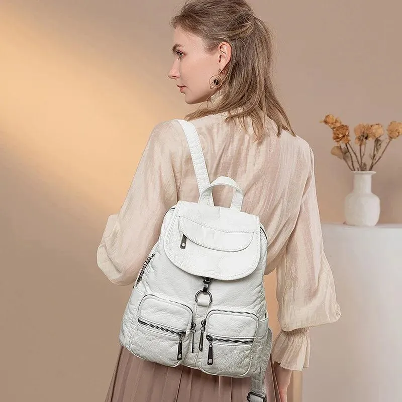 2158 Women's Cool Backpack  - Soft Leather Shoulder Bag