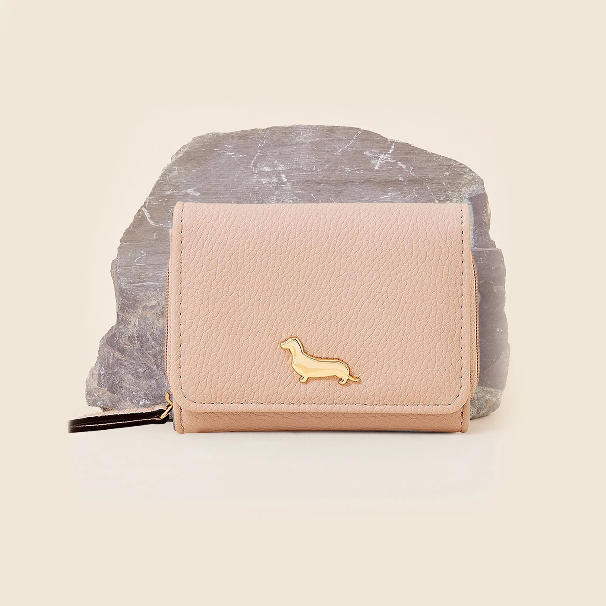 Accessorize London Cream Sausage Dog Purse