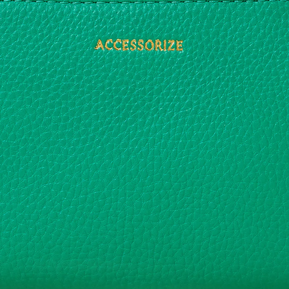 Accessorize London Women's Faux Leather Green Classic coin purse all