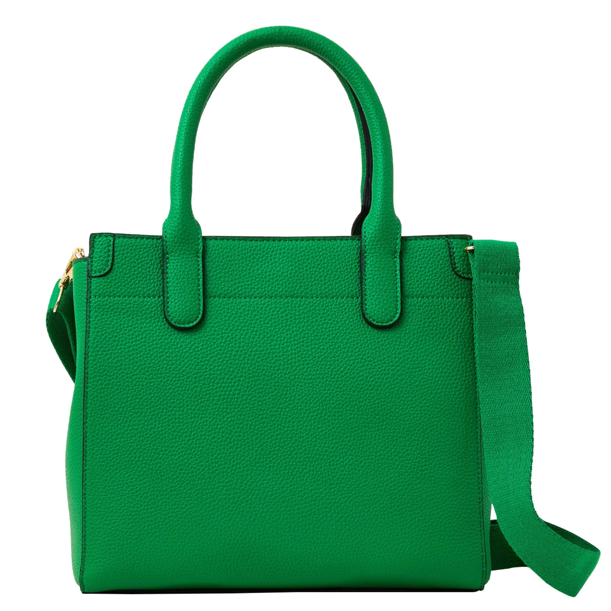 Accessorize London Women's Green Satchel With Webbing Strap