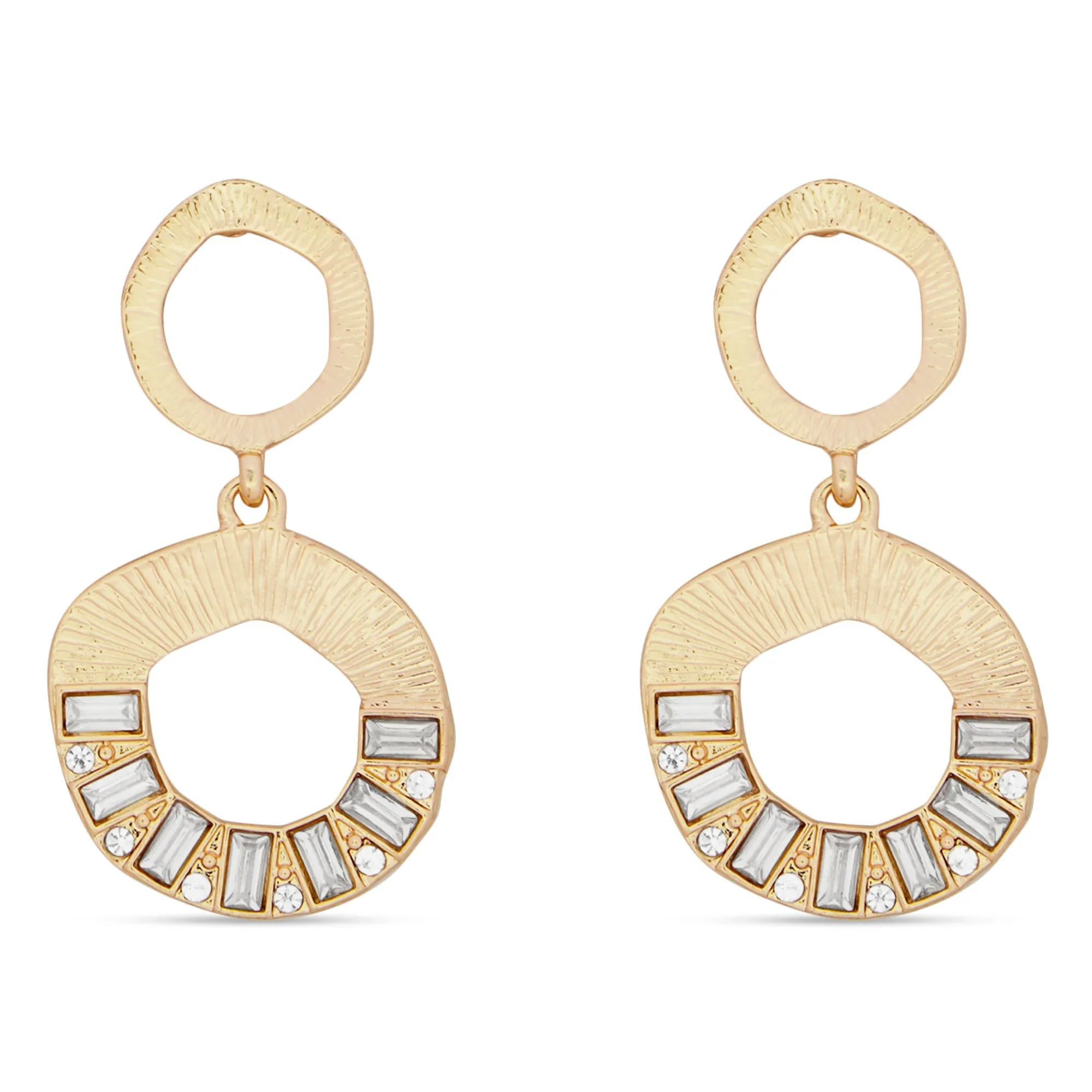 Accessorize London Women's Textured Circles Drop