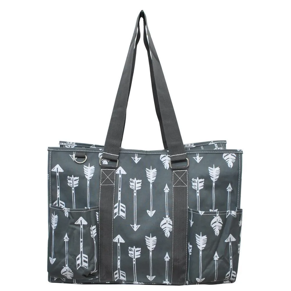 Arrow Gray NGIL Zippered Caddy Large Organizer Tote Bag