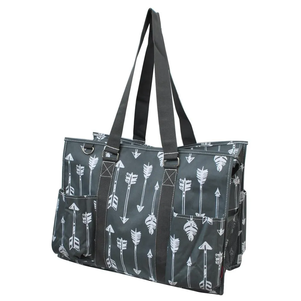 Arrow Gray NGIL Zippered Caddy Large Organizer Tote Bag