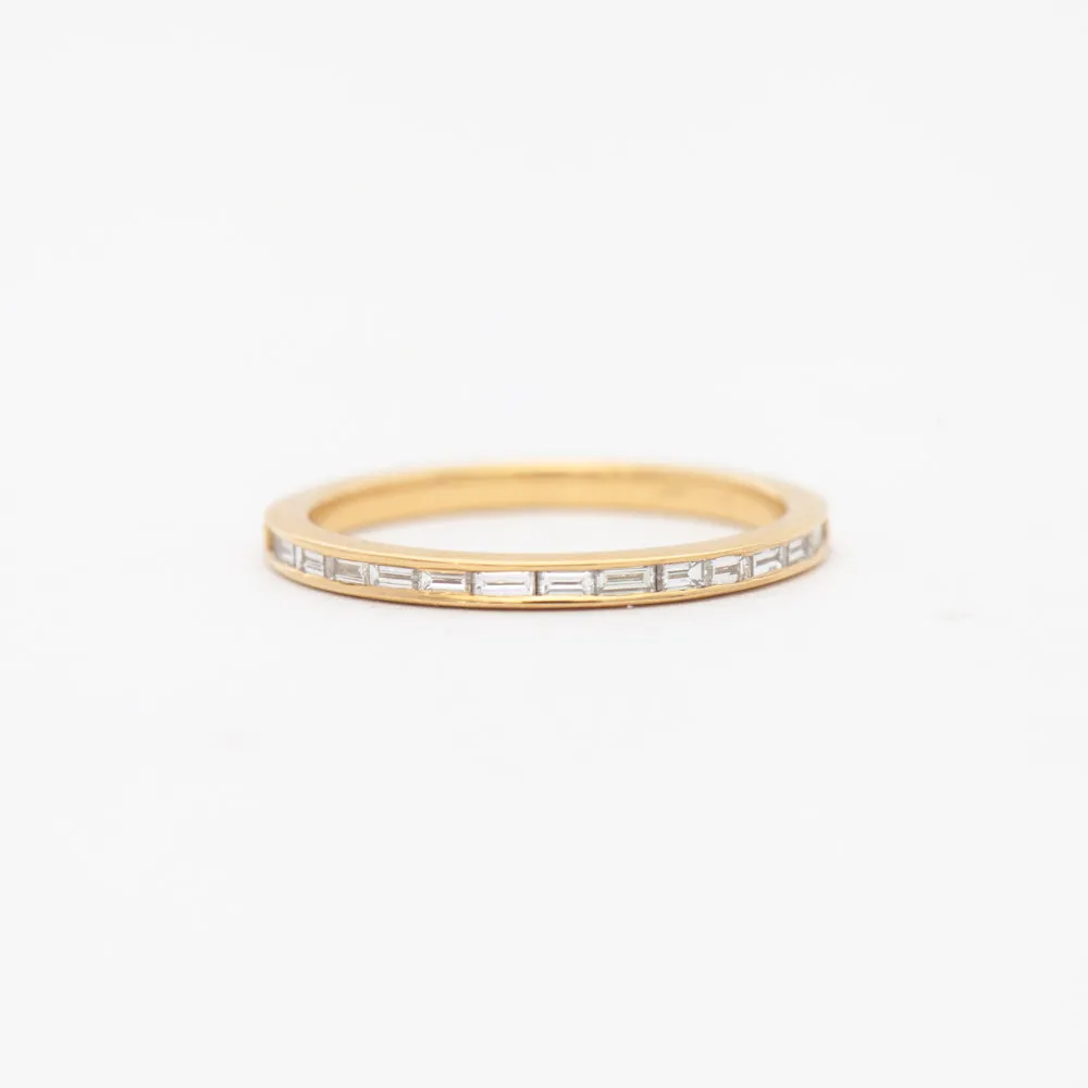 Baguette Diamond Channel Half Eternity Band