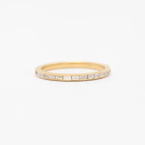 Baguette Diamond Channel Half Eternity Band