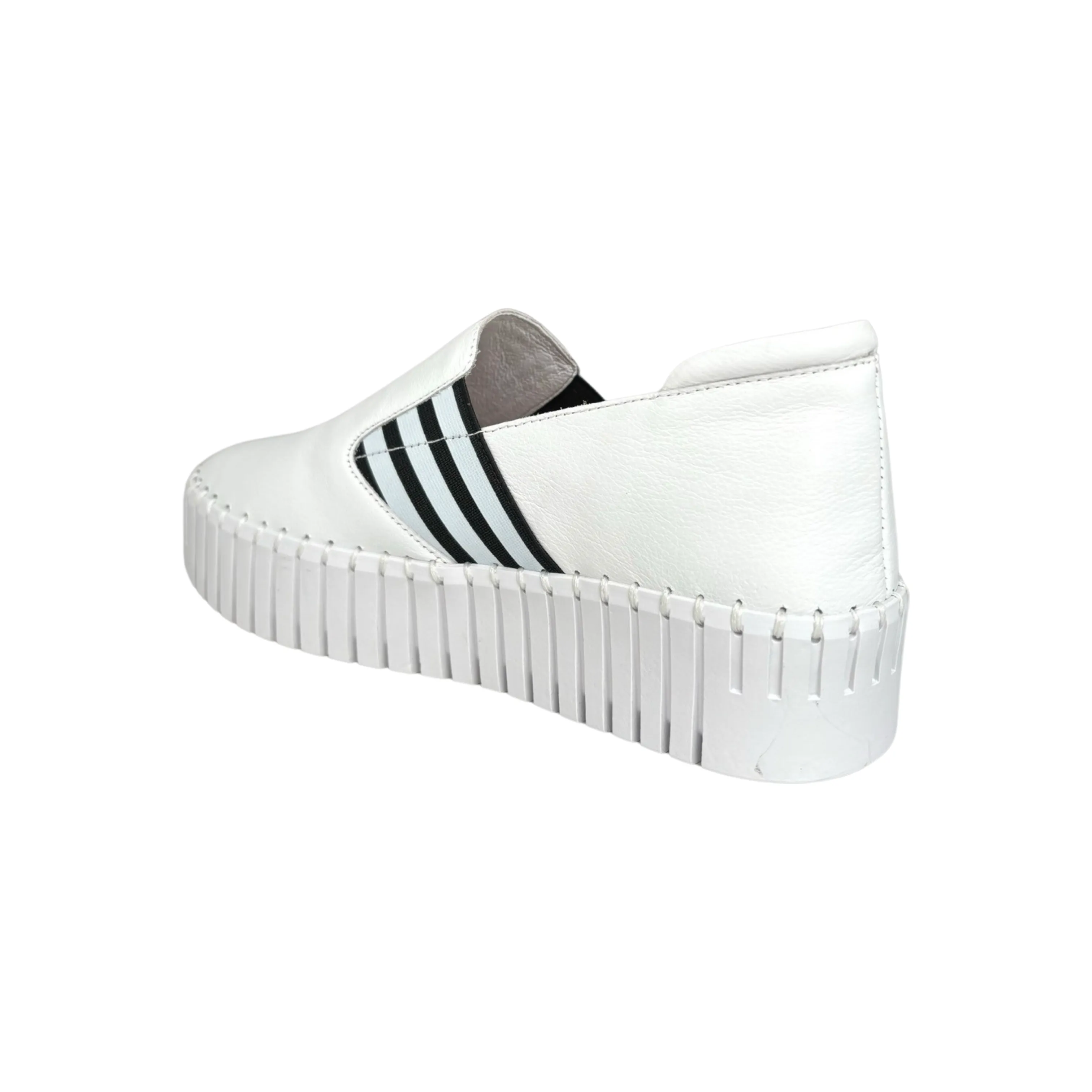 Becca White/Black Stripe Slip On