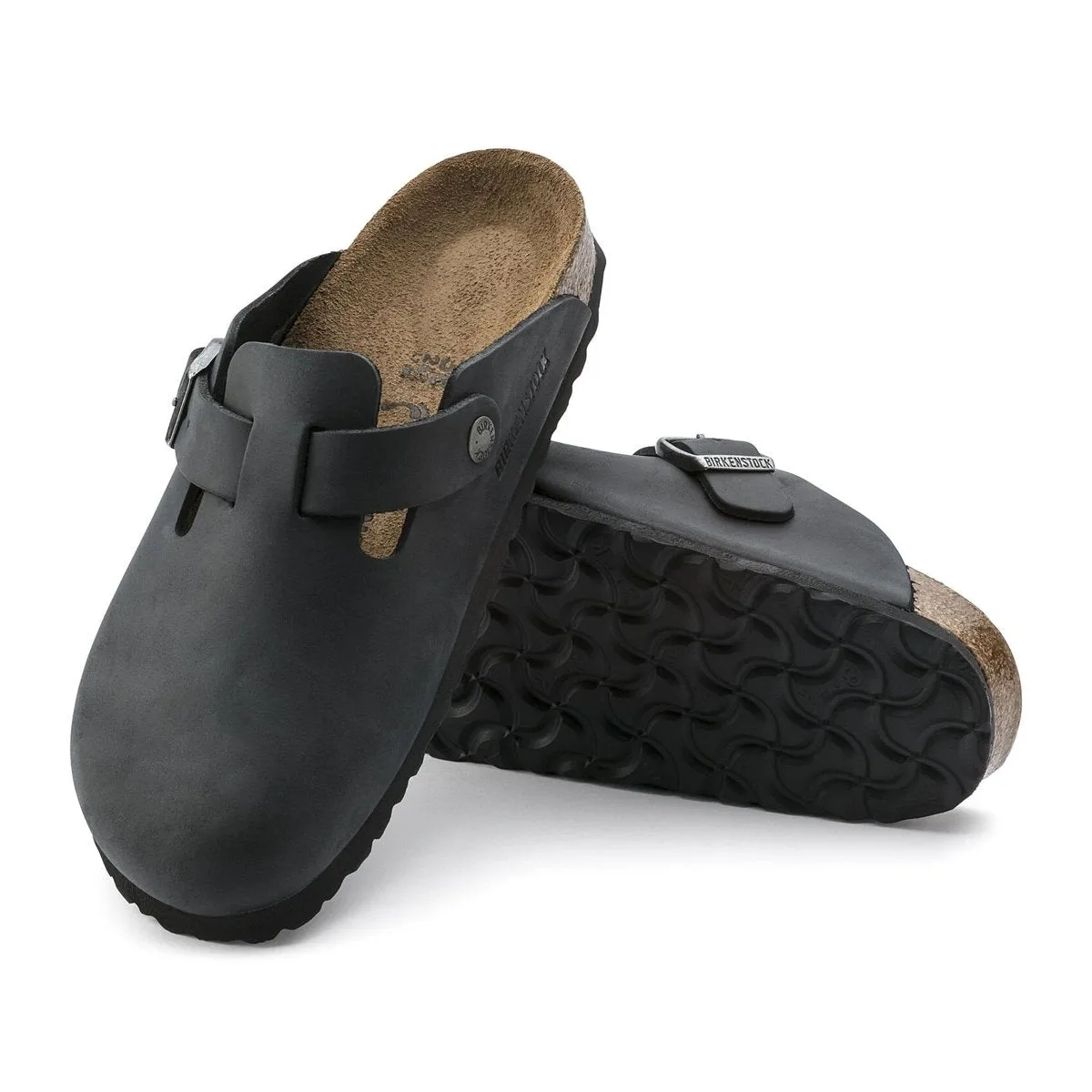 Birkenstock Men's Boston Black Oiled Leather