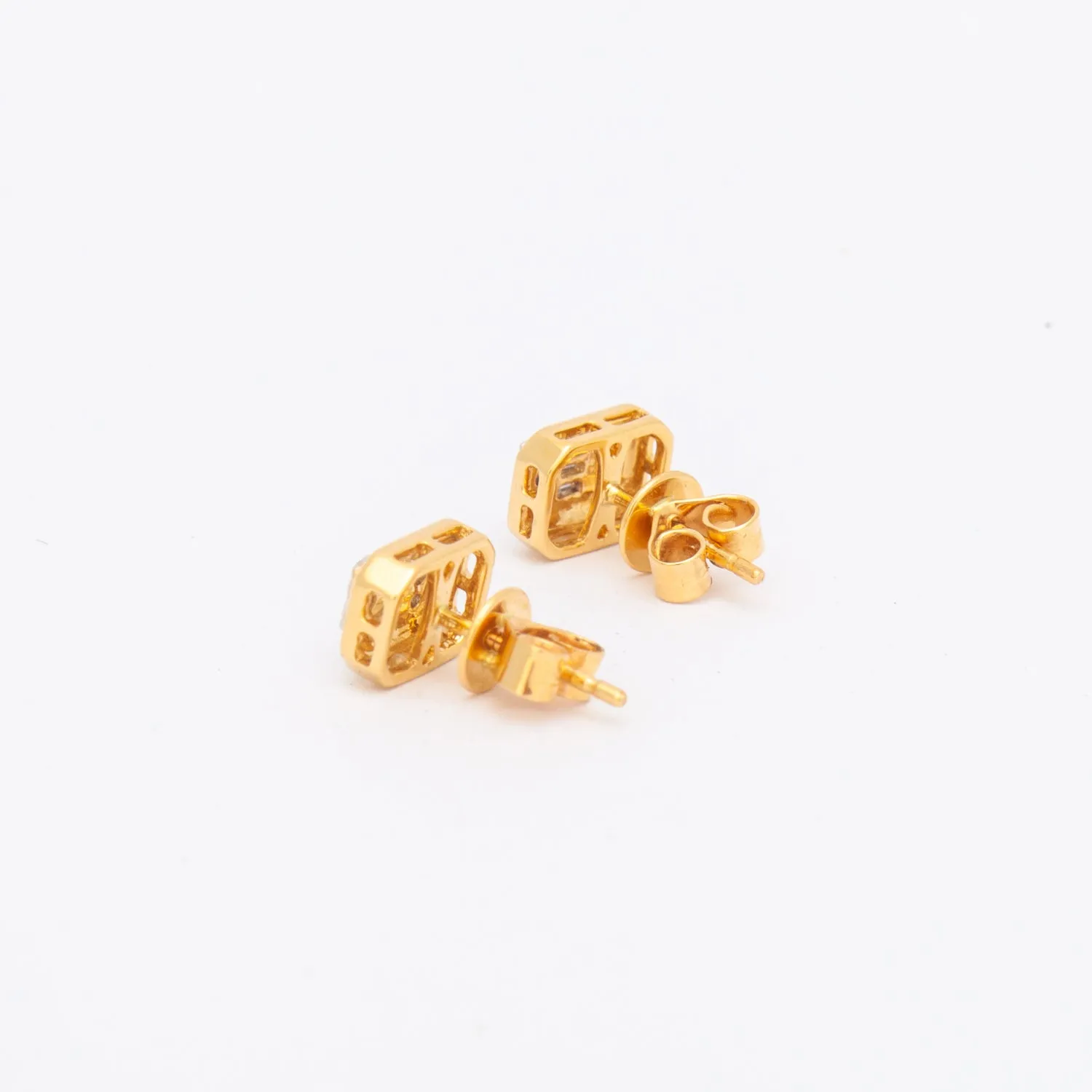 Bold Diamond Illusion Studs