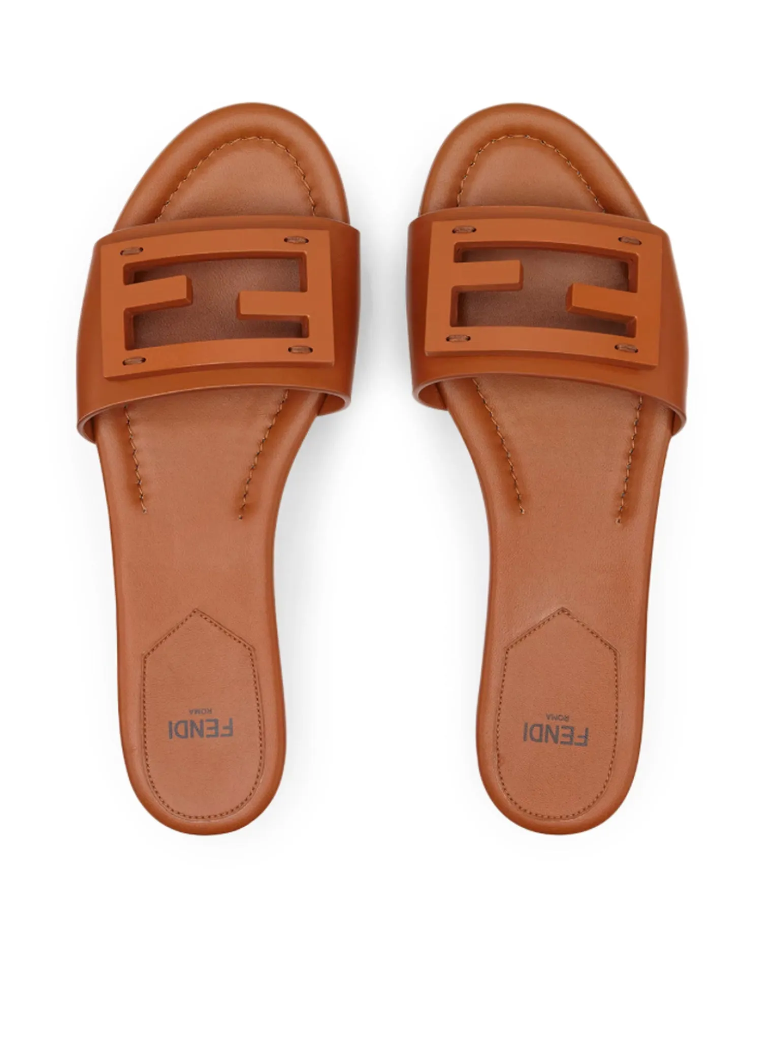 Brown leather baguette slide