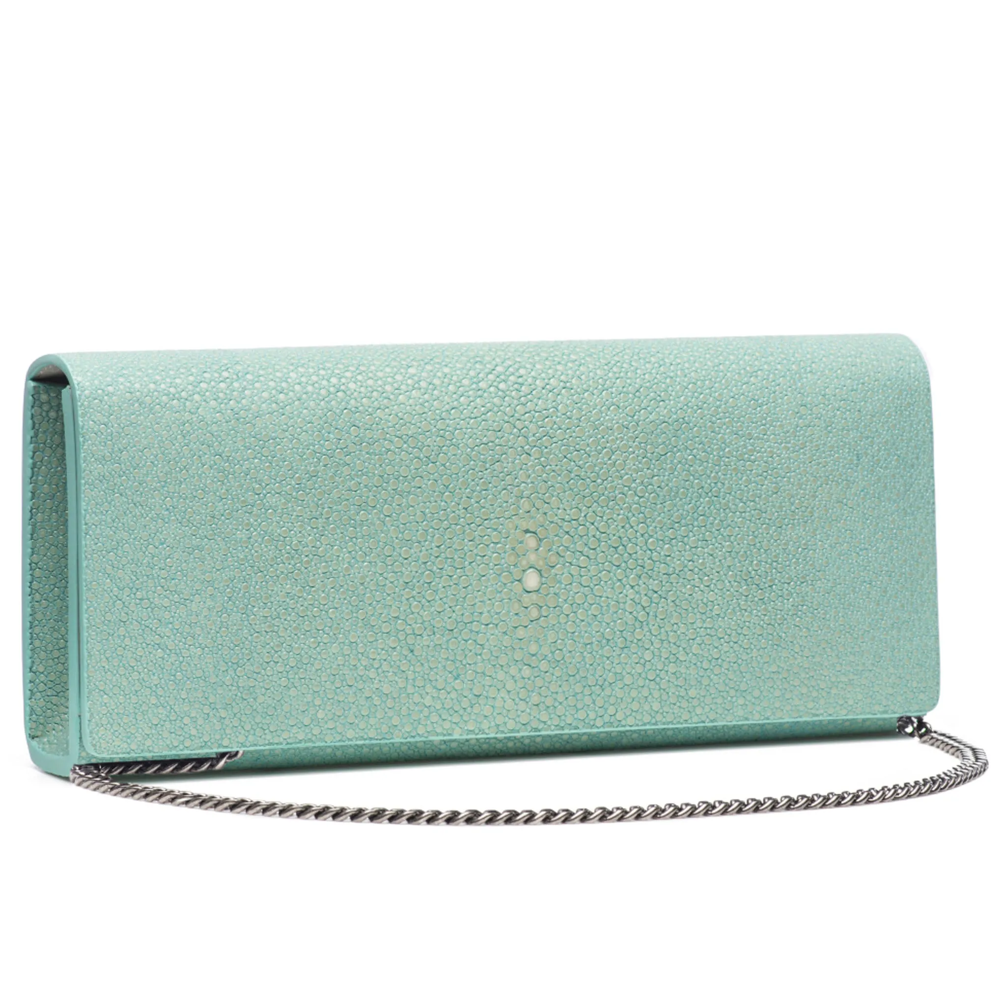 Cleo Shagreen Clutch