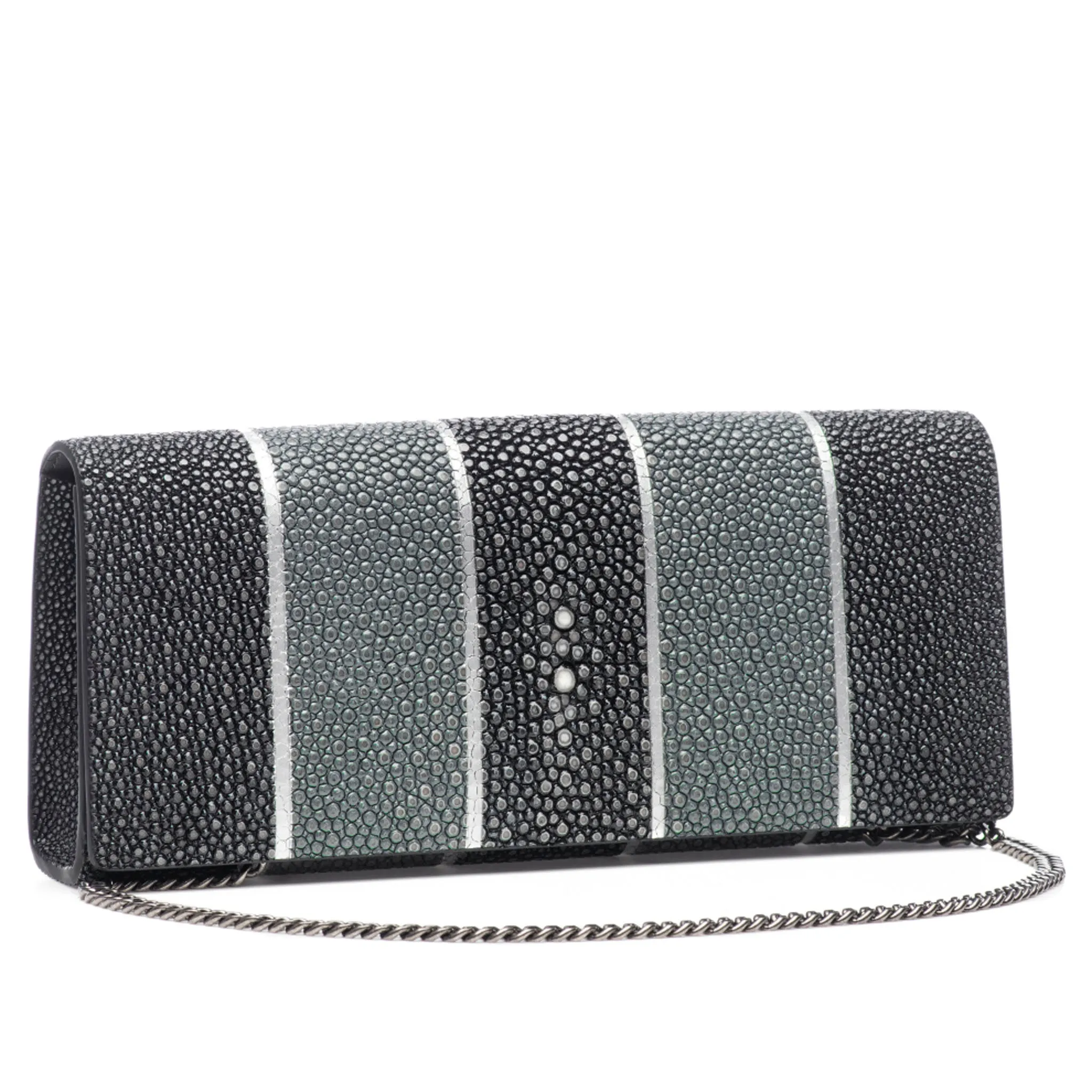 Cleo Shagreen Clutch