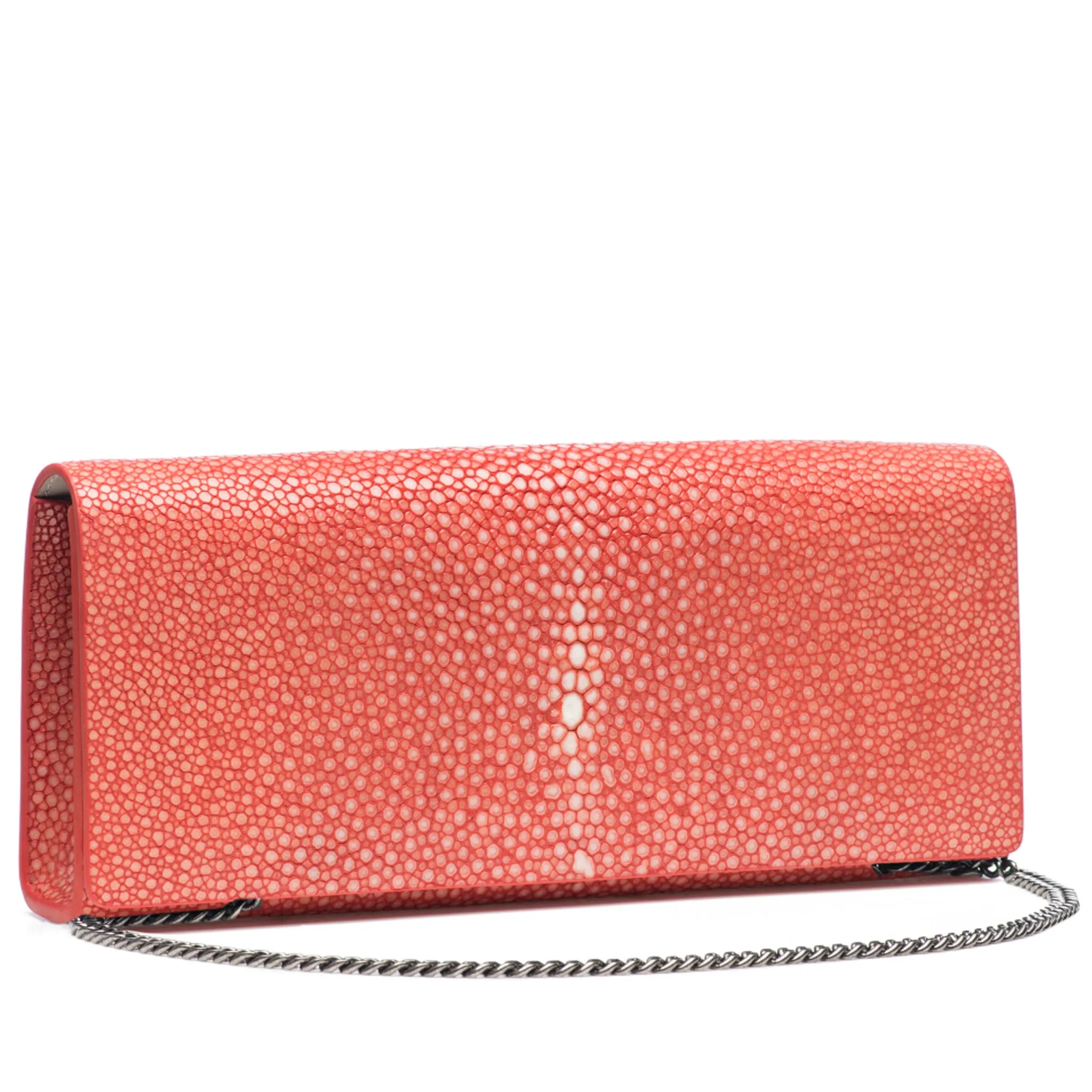 Cleo Shagreen Clutch