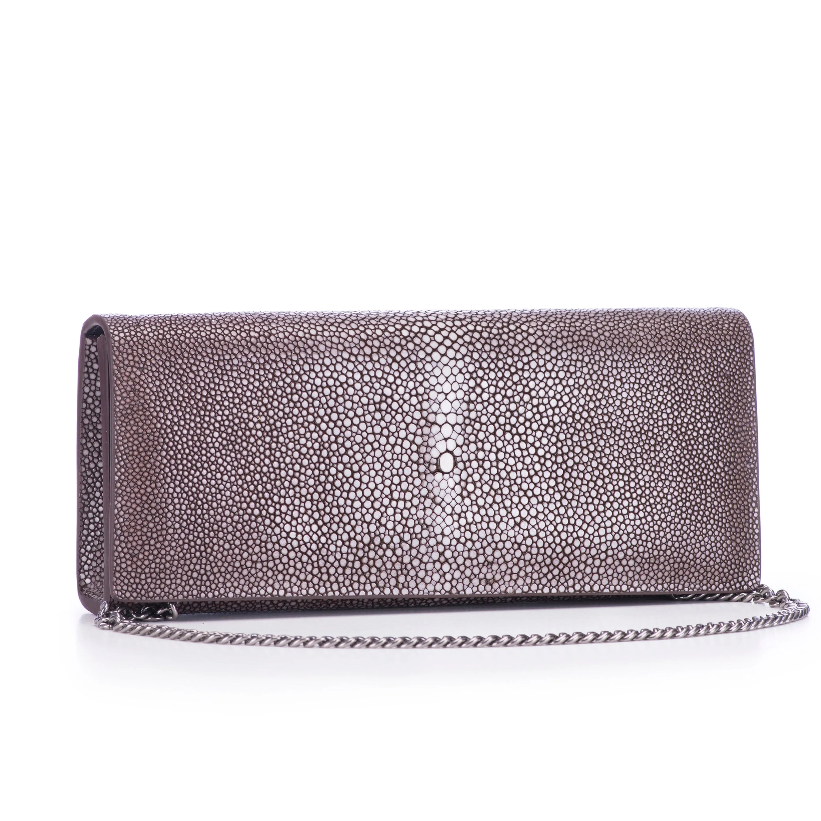 Cleo Shagreen Clutch