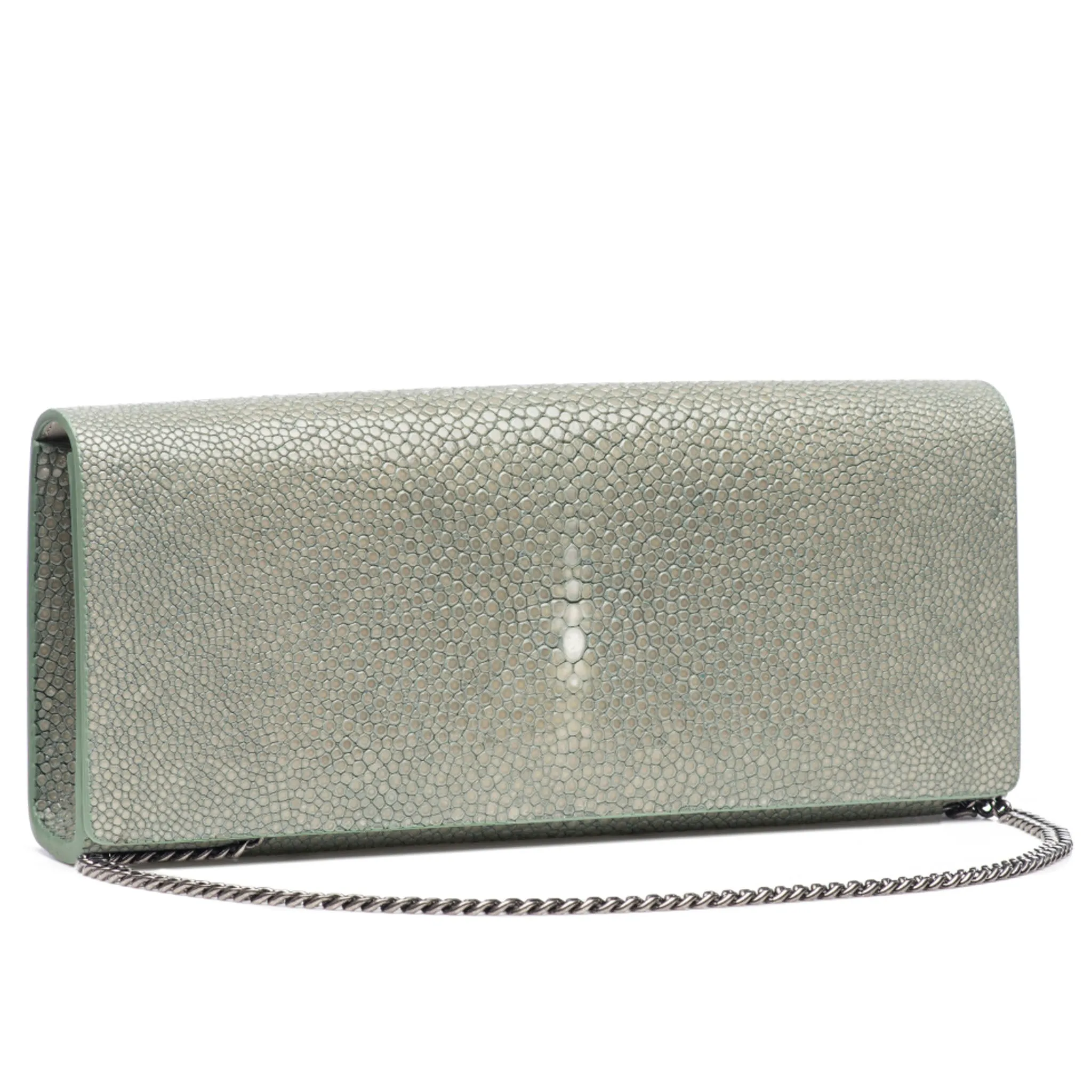 Cleo Shagreen Clutch