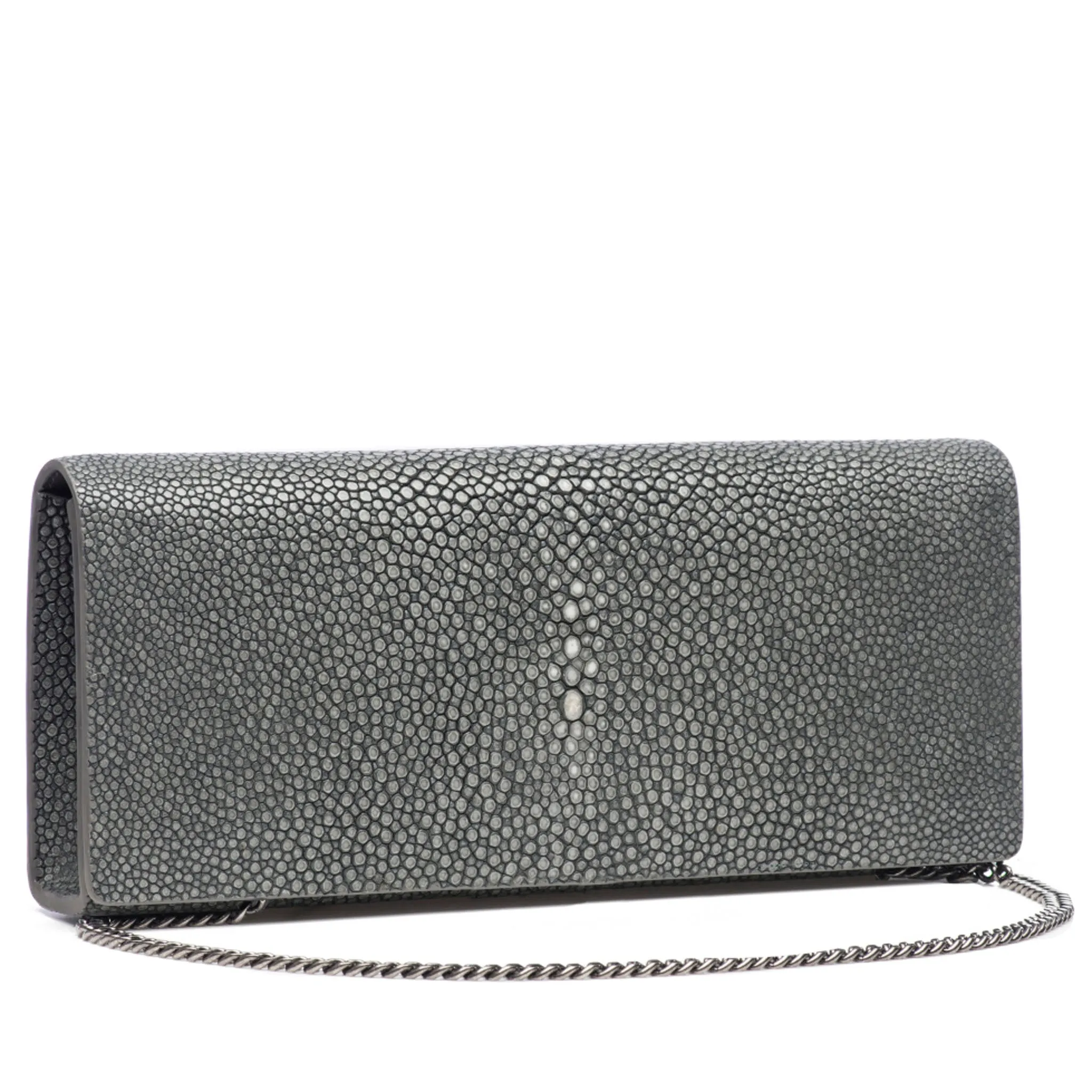 Cleo Shagreen Clutch