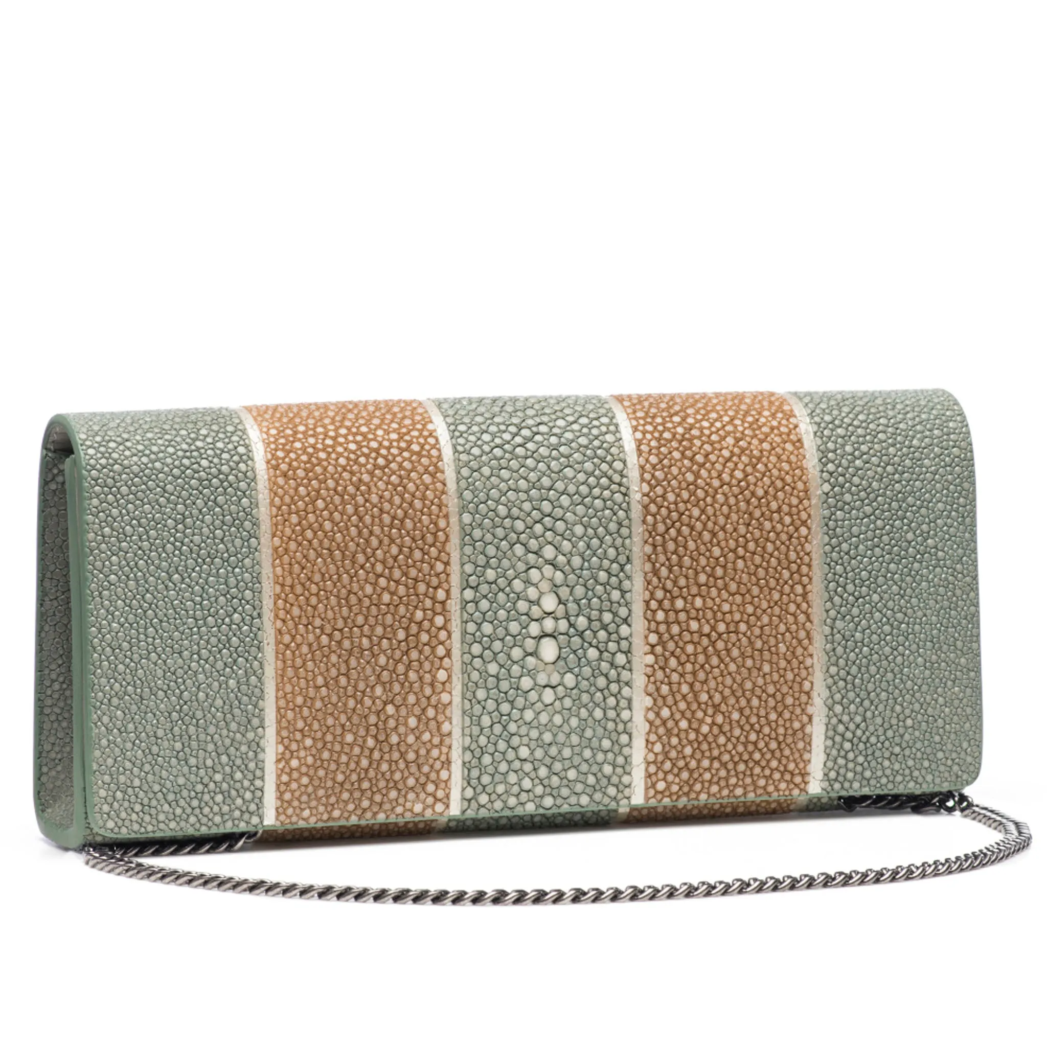 Cleo Shagreen Clutch