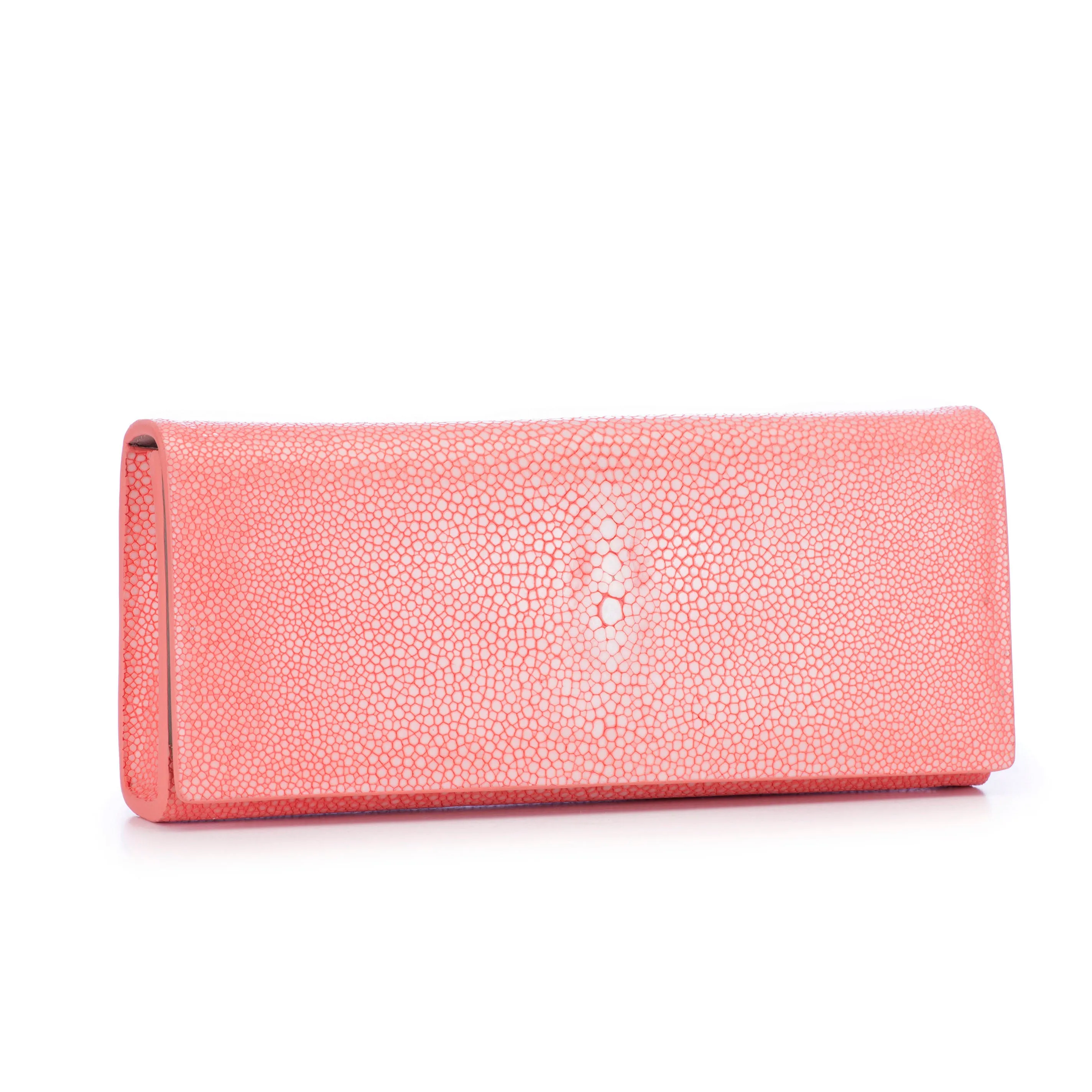 Cleo Shagreen Clutch