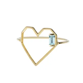 CORAZON AQUAMARINE RING