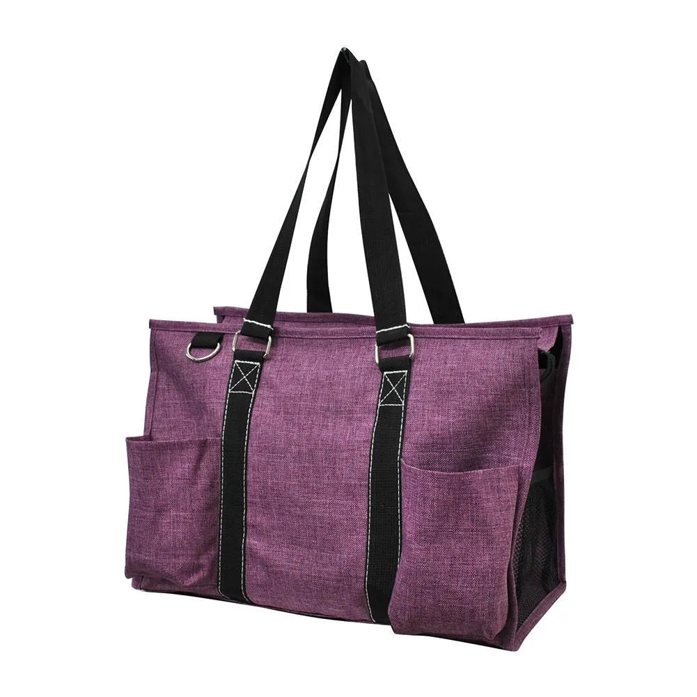 Crosshatch Cherry NGIL Zippered Caddy Organizer Tote Bag