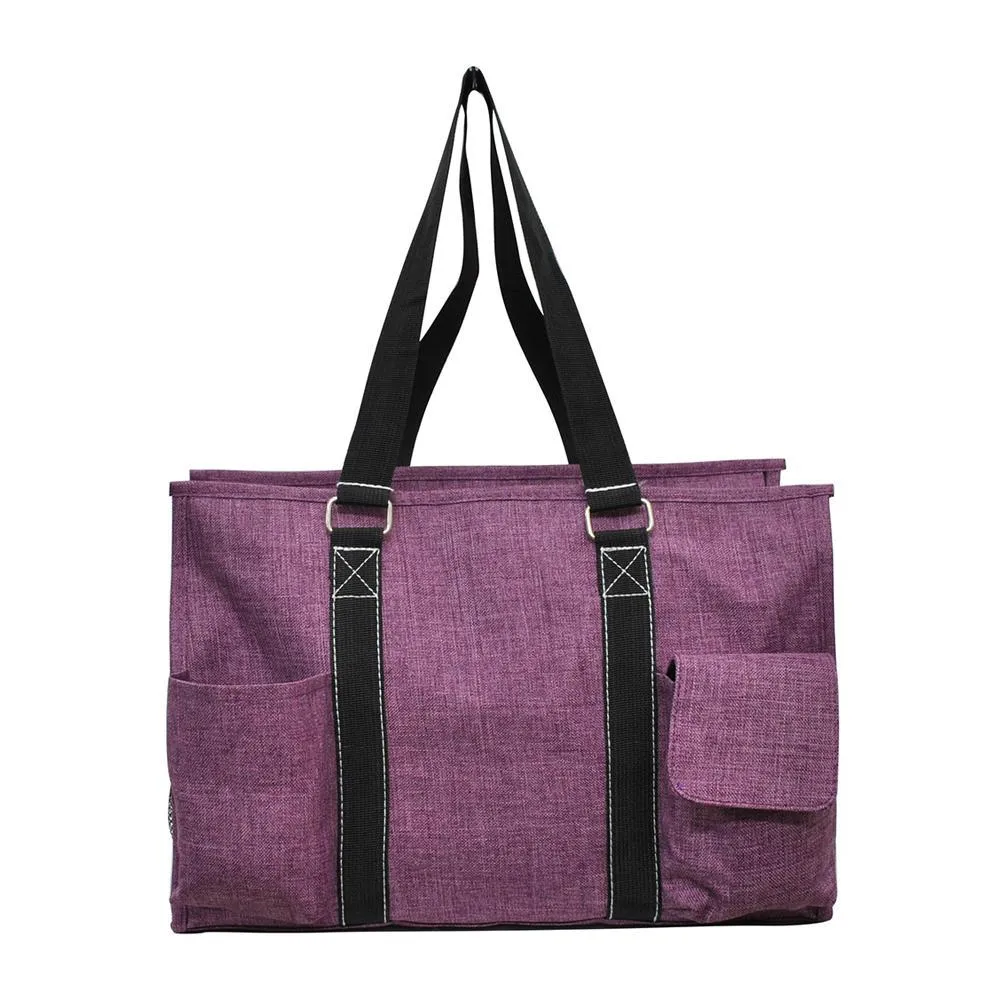 Crosshatch Cherry NGIL Zippered Caddy Organizer Tote Bag