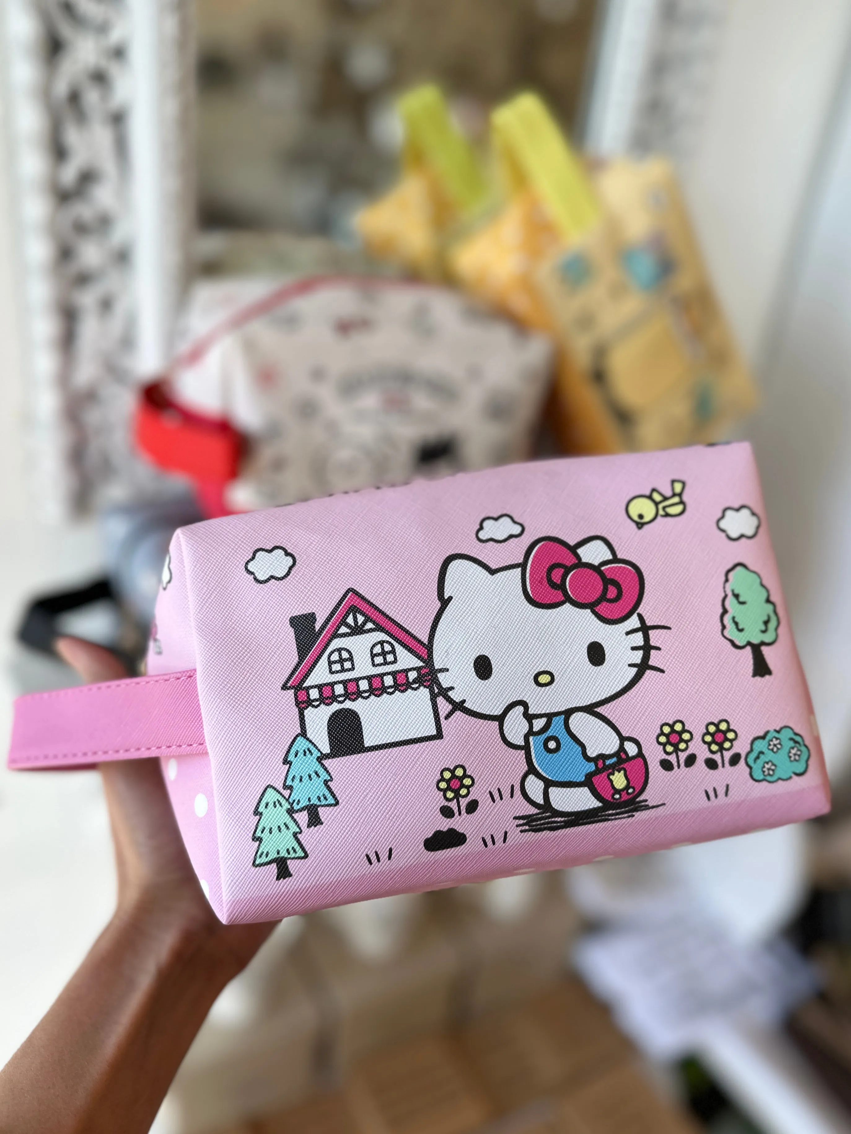 Cute Sanrio Family Makeup Bag