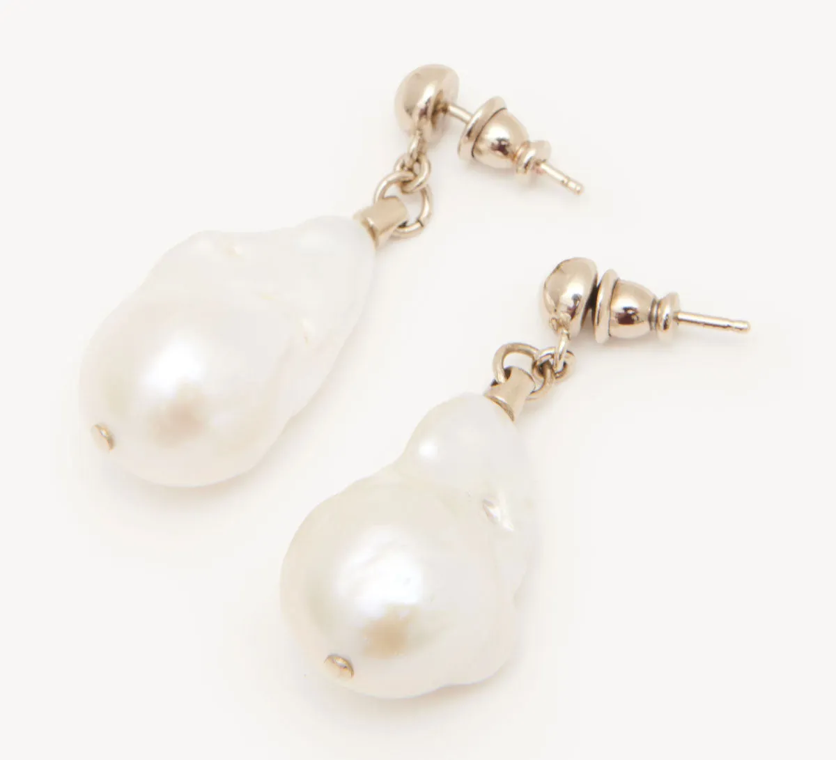 Darcey Drop Pearl Earrings, Gold