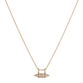 Diamond Baguette Mini Deco Point Necklace