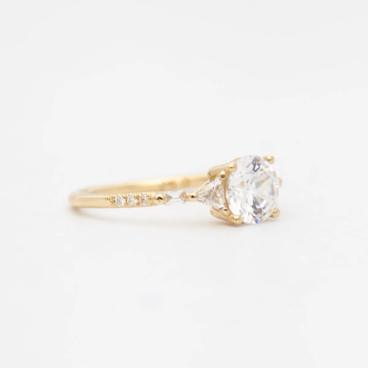 Diamond Trillion Baguette Equilibrium Ring