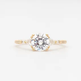 Diamond Trillion Baguette Equilibrium Ring