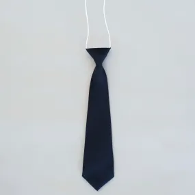 Elasticated School Tie - Navy