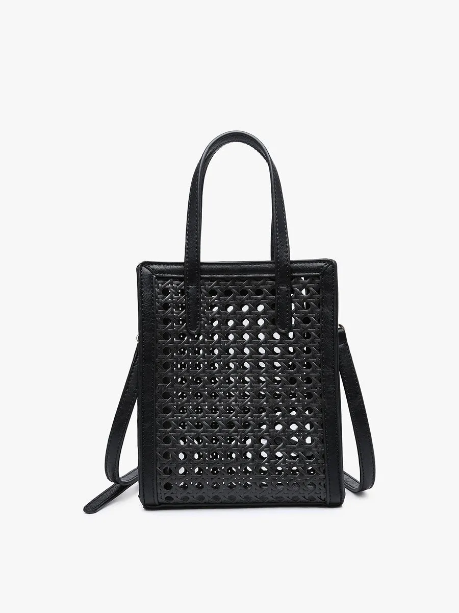 Emmie Vegan Rattan Satchel