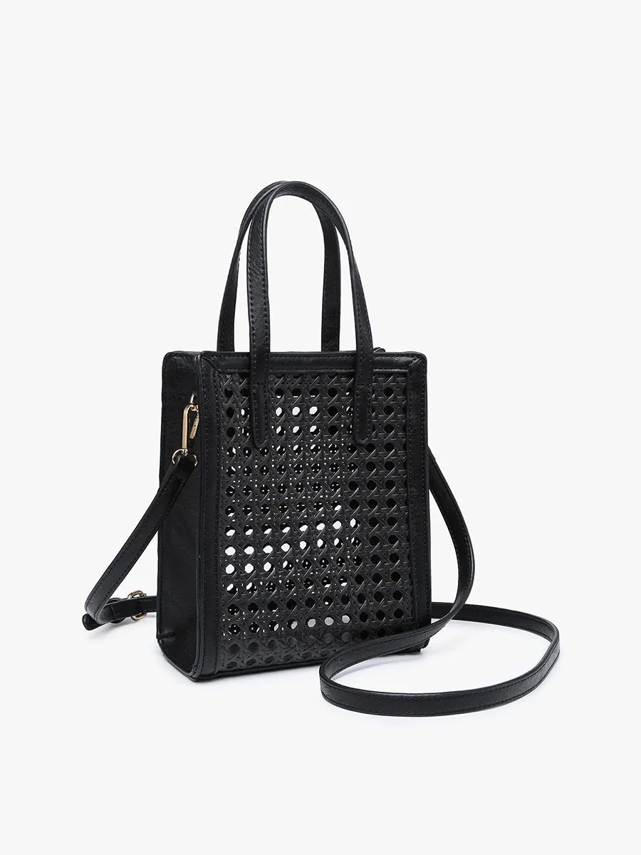 Emmie Vegan Rattan Satchel