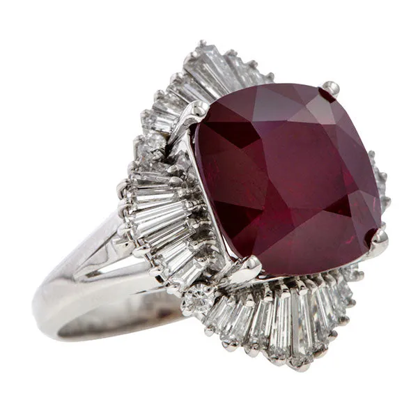 Estate Ruby & Diamond Ring