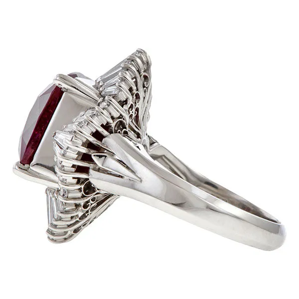 Estate Ruby & Diamond Ring