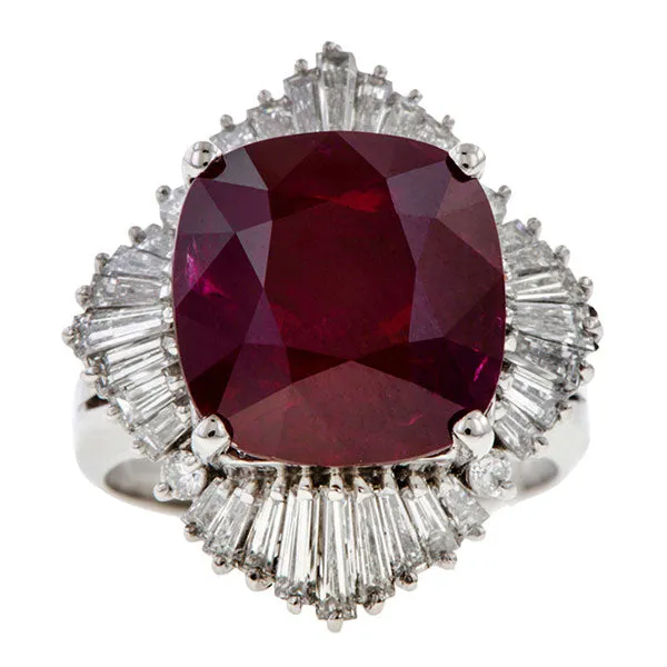 Estate Ruby & Diamond Ring