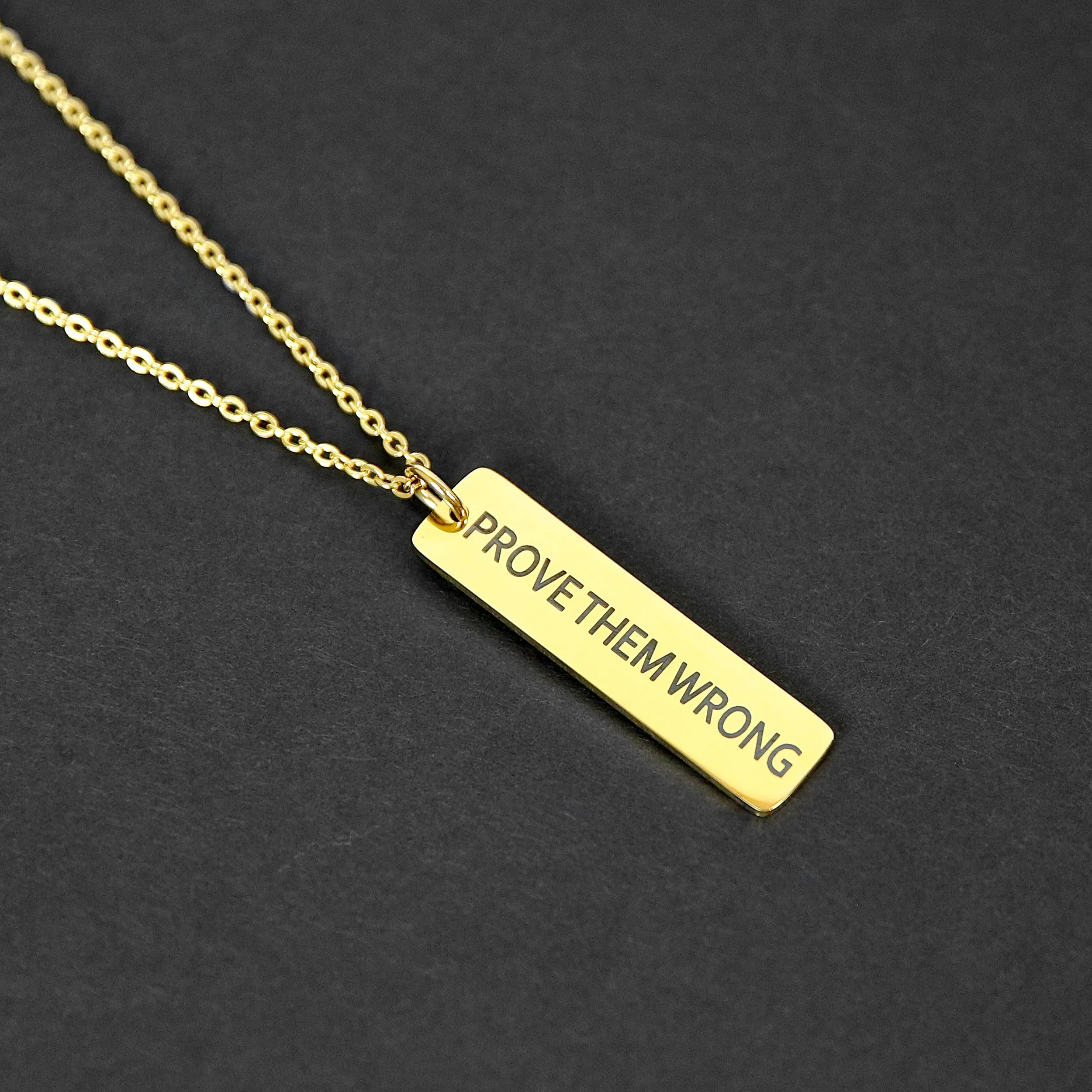 Flat Bar Necklace - Gold