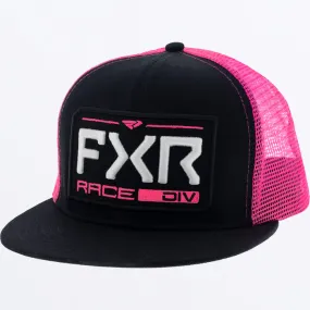 FXR Race Division Hat Black/Elec Pink