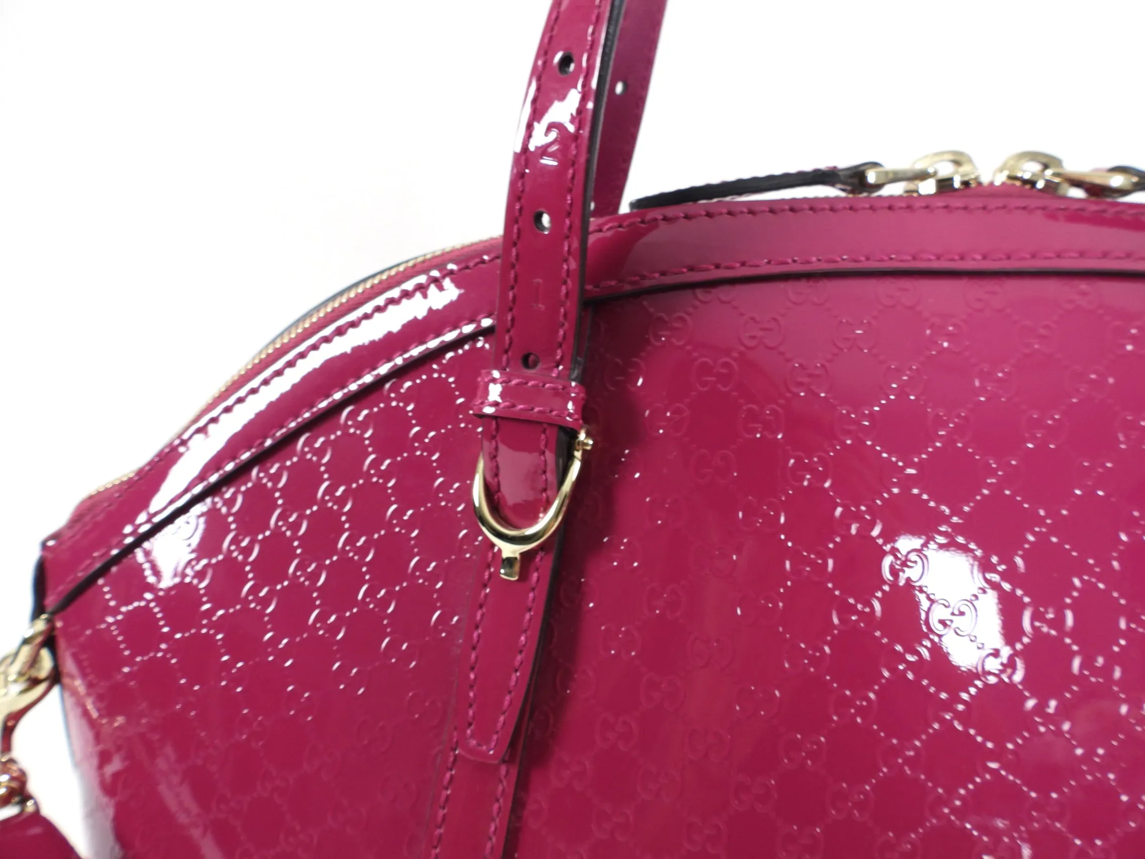 Gucci Pink Microguccissima Patent Leather Dome Bag