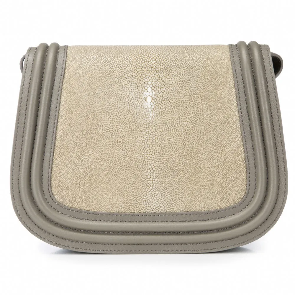 Hazel Shagreen Saddle Bag