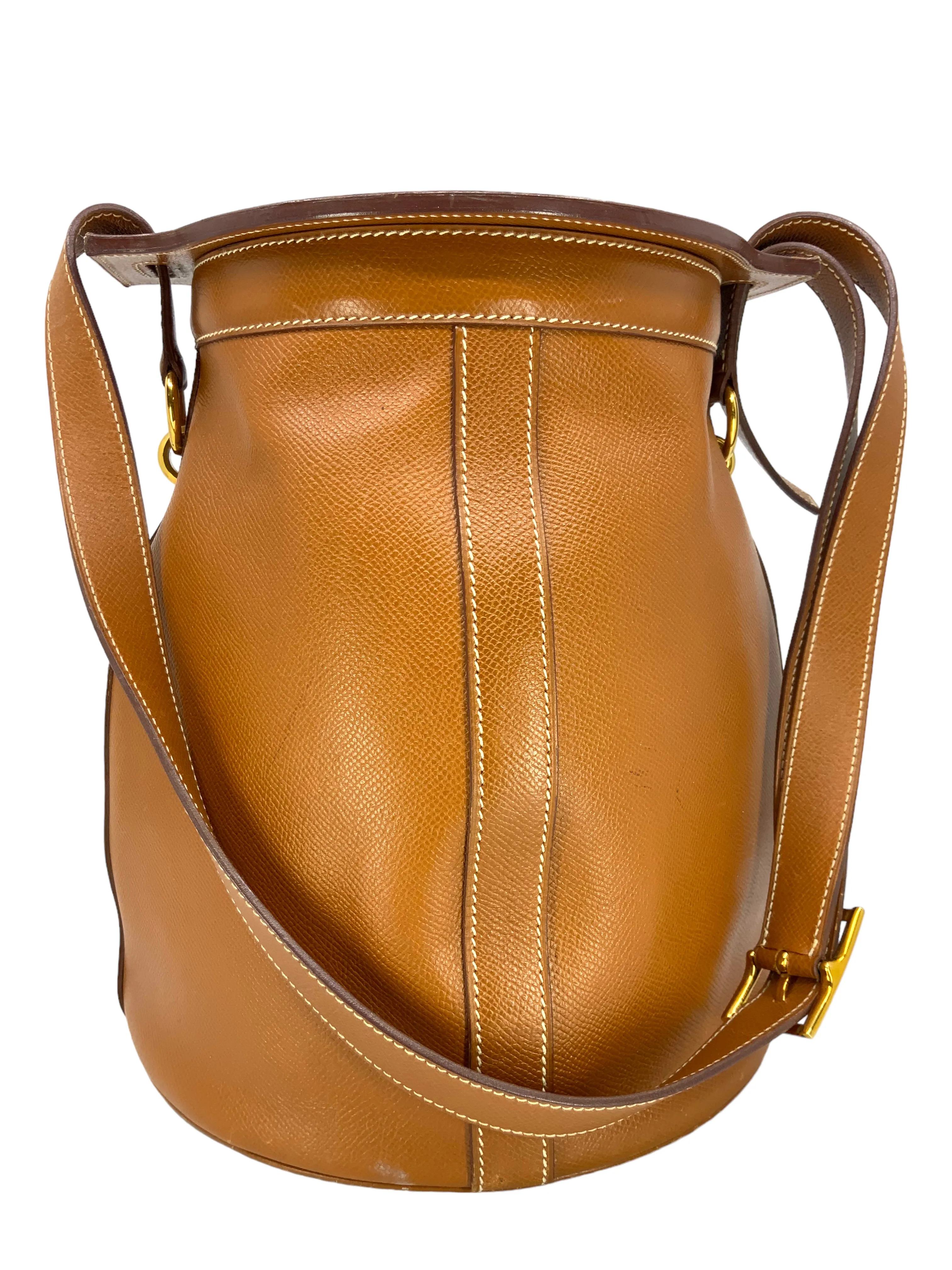 HERMES Epsom Leather Bucket Farming Bag