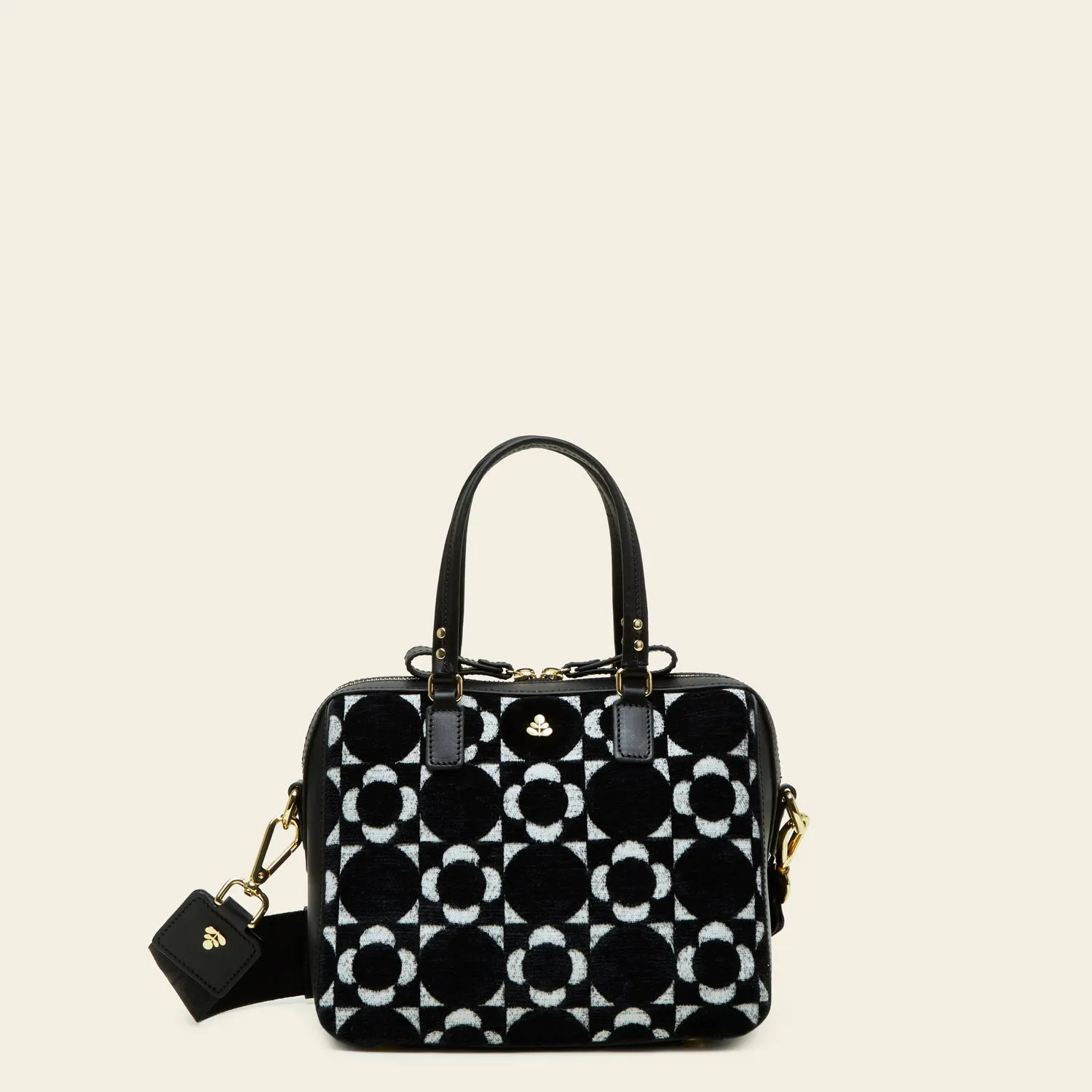 Iris Handbag - Retro Tile Black