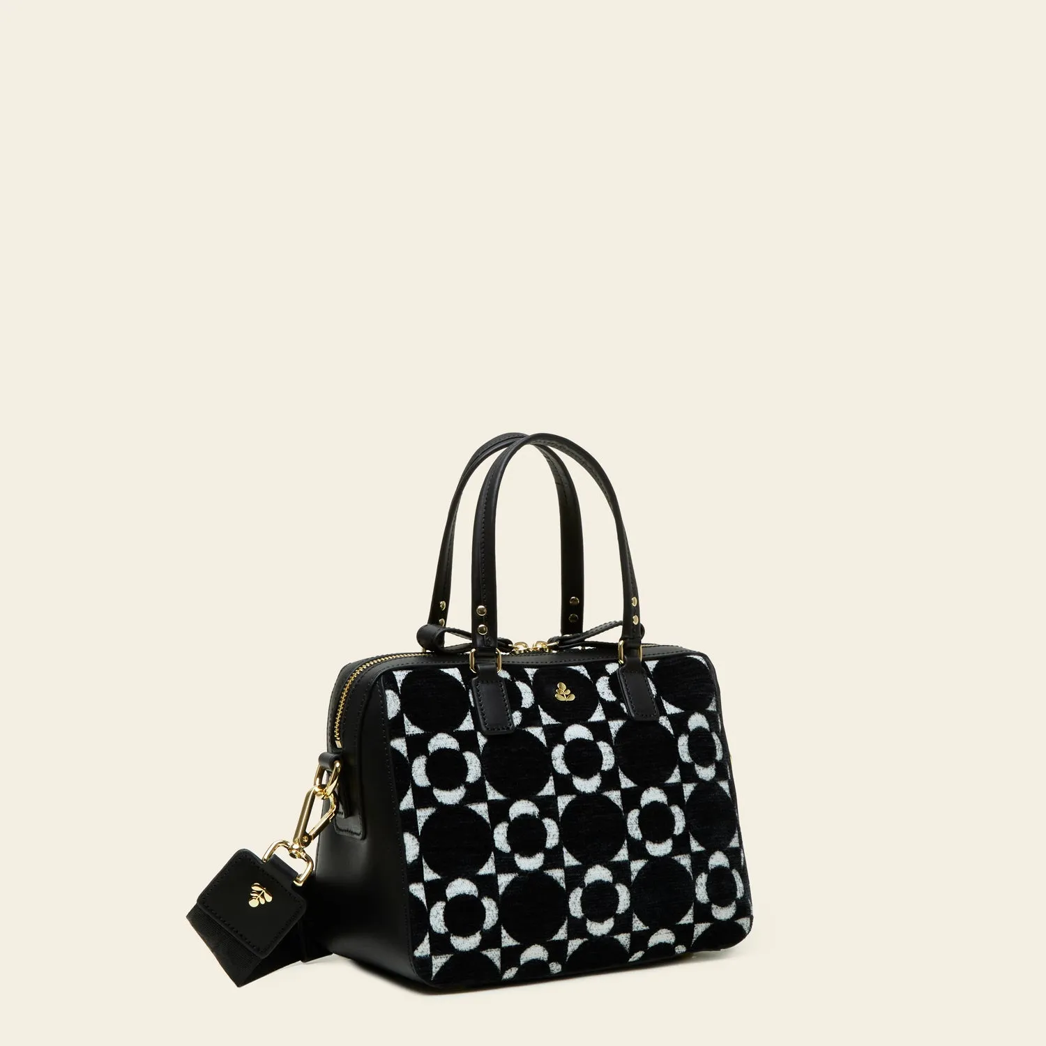 Iris Handbag - Retro Tile Black