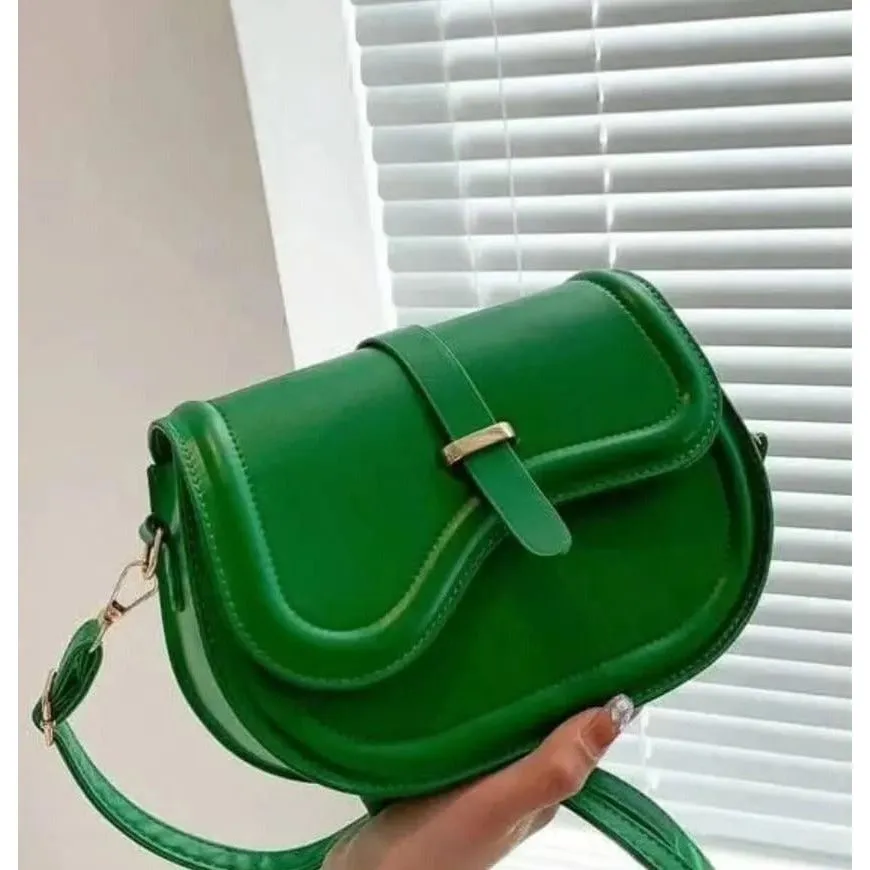 Leather Flap Crossbody Handbag