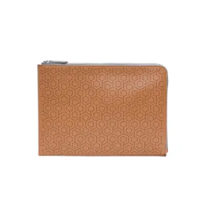 Leather Folio Pouch - Oak