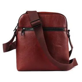 Leather Travel Bag C-TRAVEL BAG BURGUNDY