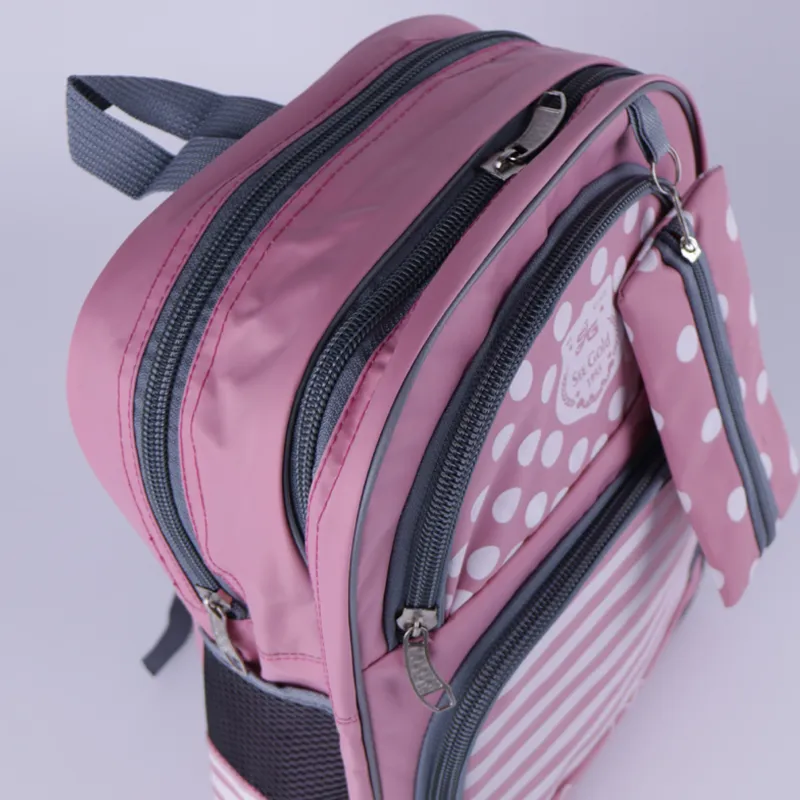 Lightweight School Bag with Pencil Pouch Multi Zipper Backpack for Boys Girls